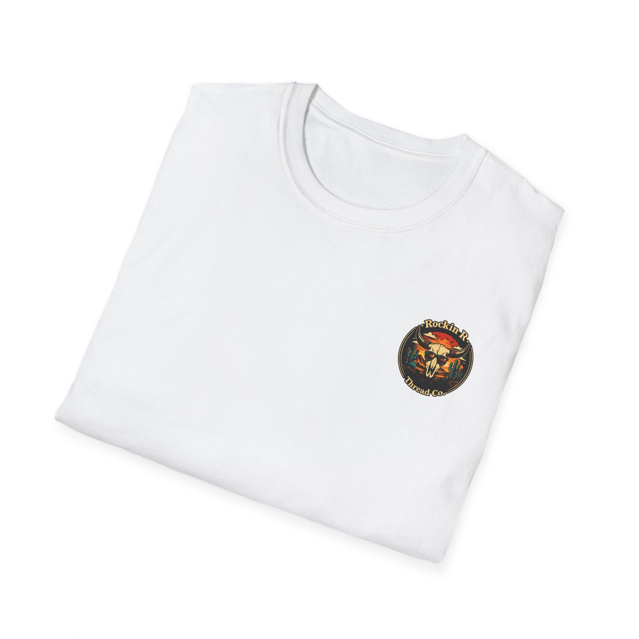 Rockin R Thread Co. Western Skull T-Shirt — Desert Cow Skull Graphic Tee