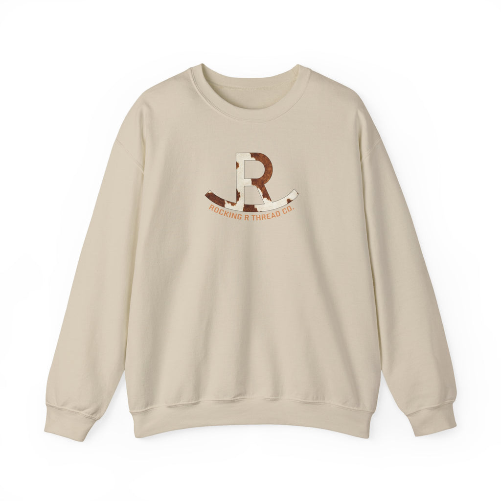 Logo Crewneck Sweatshirt - R Monogram Rustic Patch