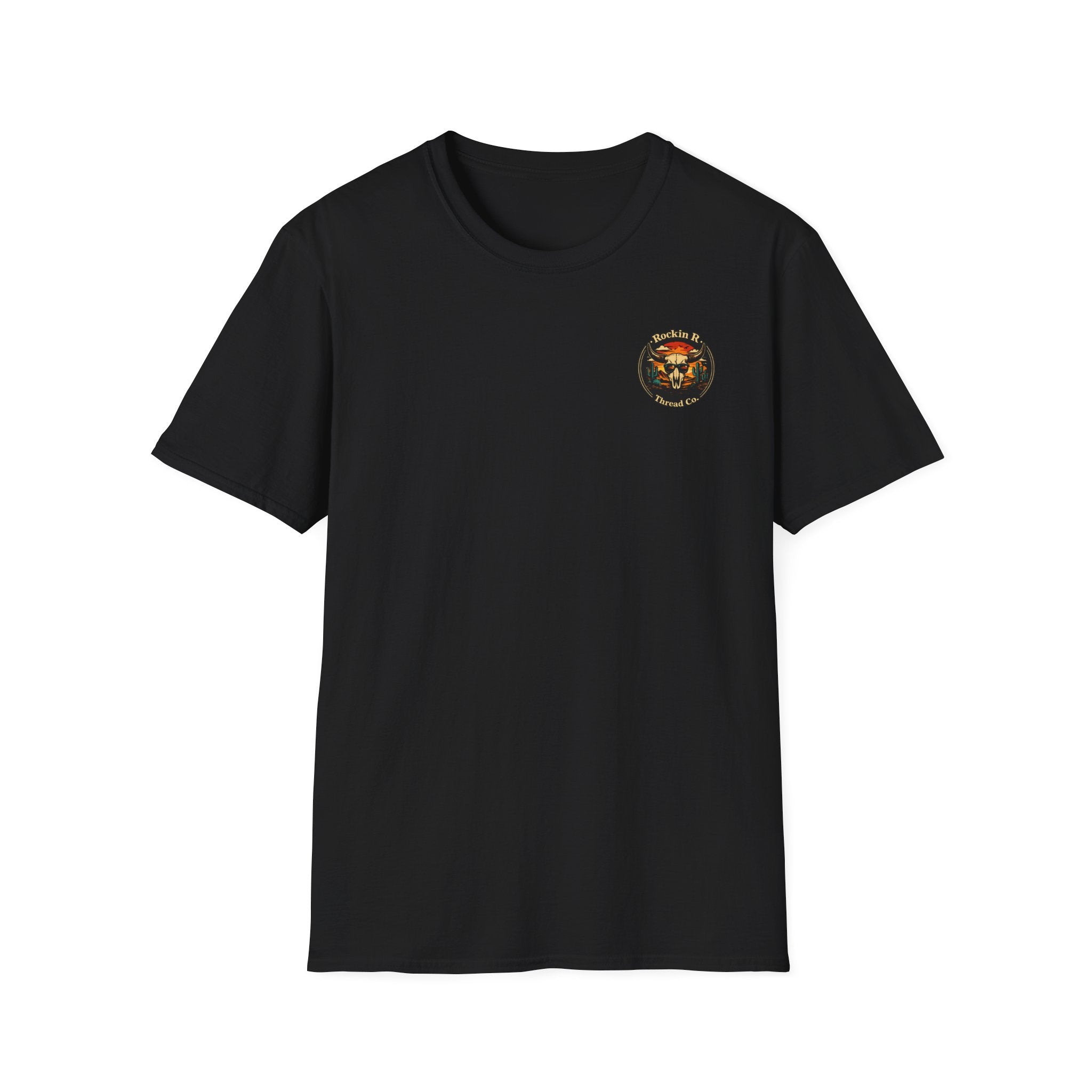 Rockin R Thread Co. Western Skull T-Shirt — Desert Cow Skull Graphic Tee