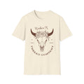 Cow Skull Floral T-Shirt — "Rockin R Thread Company" Vintage Western Graphic Tee