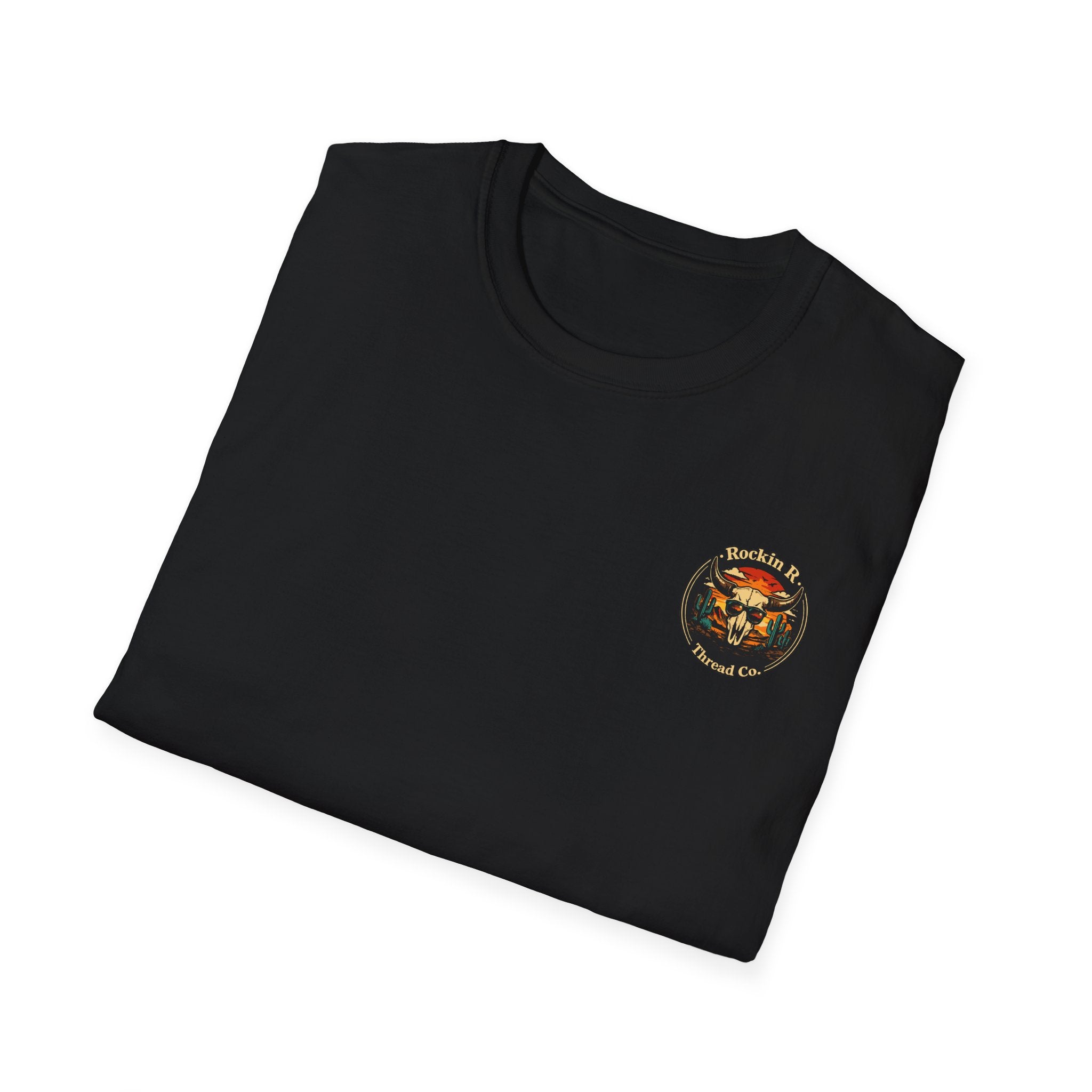 Rockin R Thread Co. Western Skull T-Shirt — Desert Cow Skull Graphic Tee